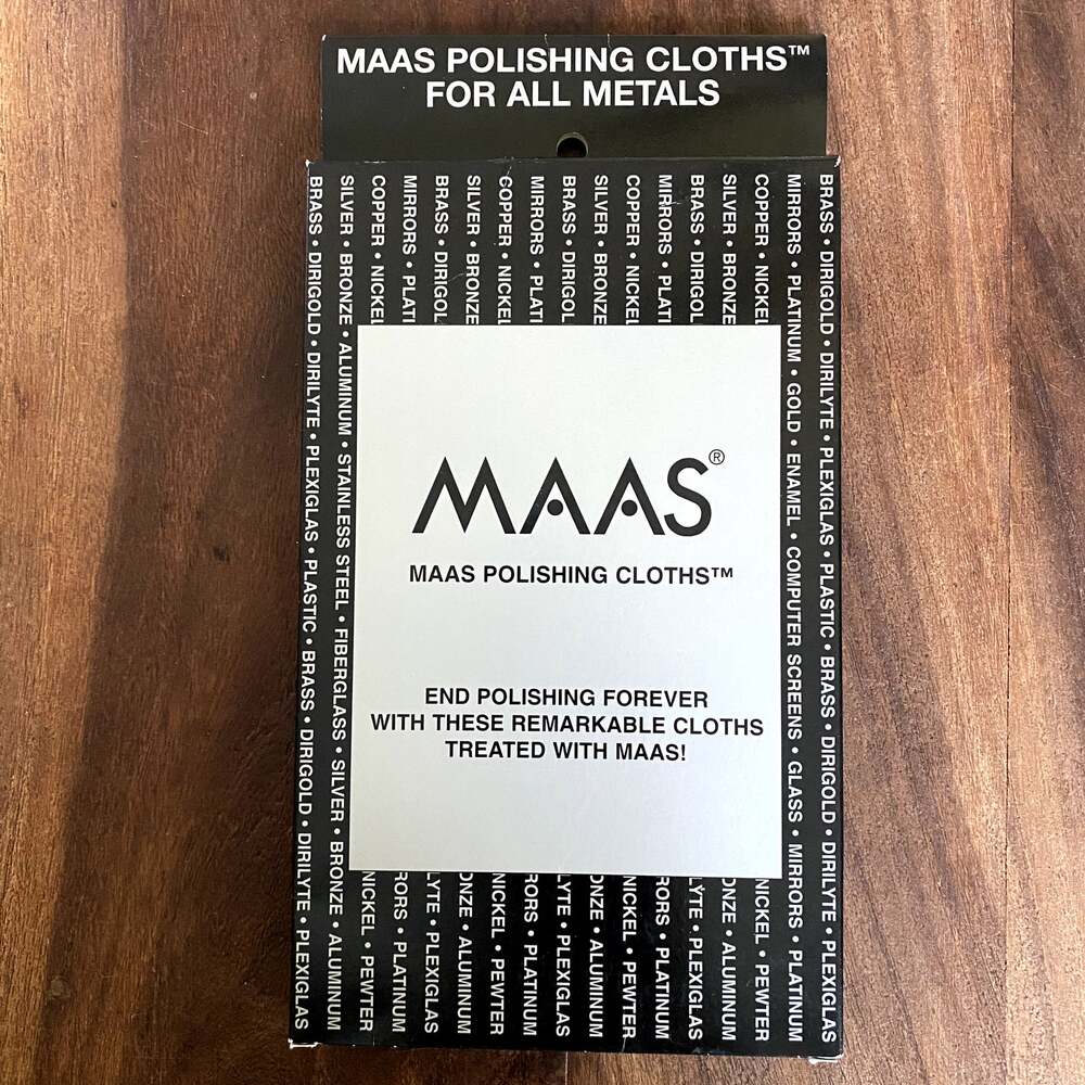 New MAAS All Metals Sterling Silver Polishing Cleaning Cloth Treated w MAAS